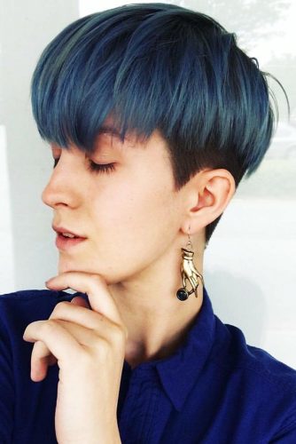 Bowl Cut With Full And Heavy Fringe #bowlcut #pixie #bangs