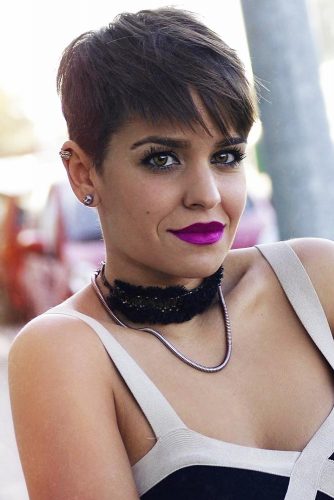 Textured Crop With Undershave #bowlcut #pixie #layeredhair #bangs