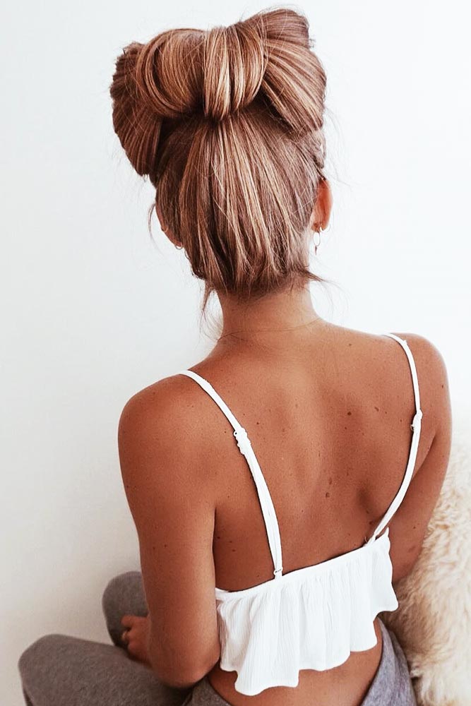 A Bow High Bun #bun #updo