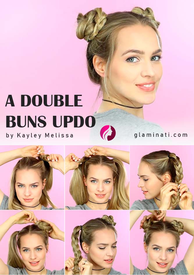 A Double Buns Updo Tutorial #spacebuns #doublebuns