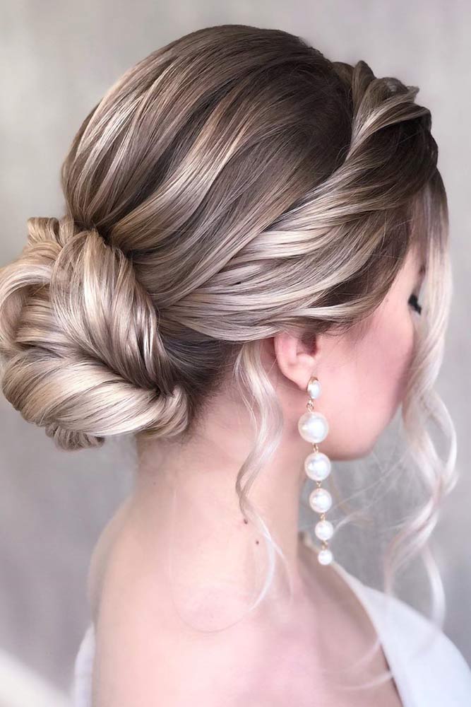 Low Bun With Twisted Crown #twistedhairstyle #prettyhairstyles