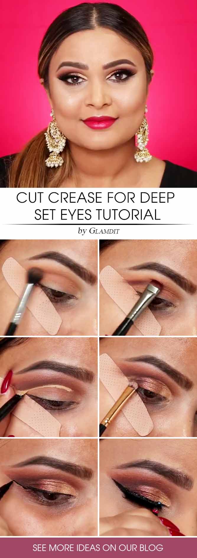 eye makeup tutorial for deep set eyes