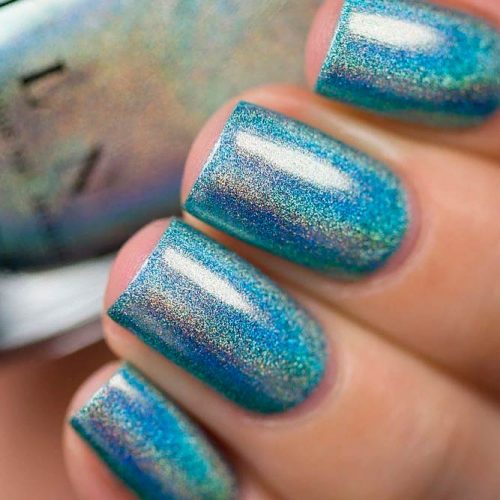 Beach House From The ILNP Ultra-Holo Collection #sparklynails #holonails #shortnails