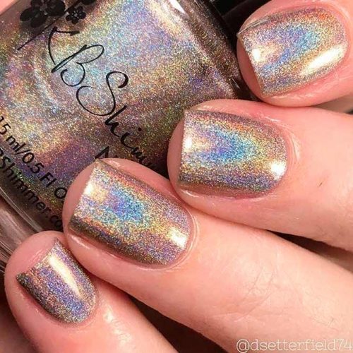 You Are Brew-Tiful From The KBShimmer Holo-Day Collection #sparklynails #shortnails