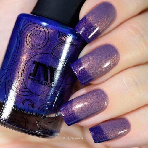 Easy Design With Two-Toned Nail Polish #thermonailpolish #twotonednails