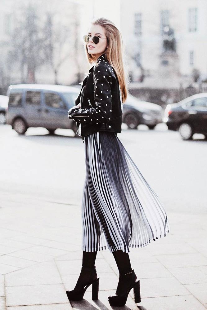 Rock A Long Dress And High Heels With A Jacket #longskirt