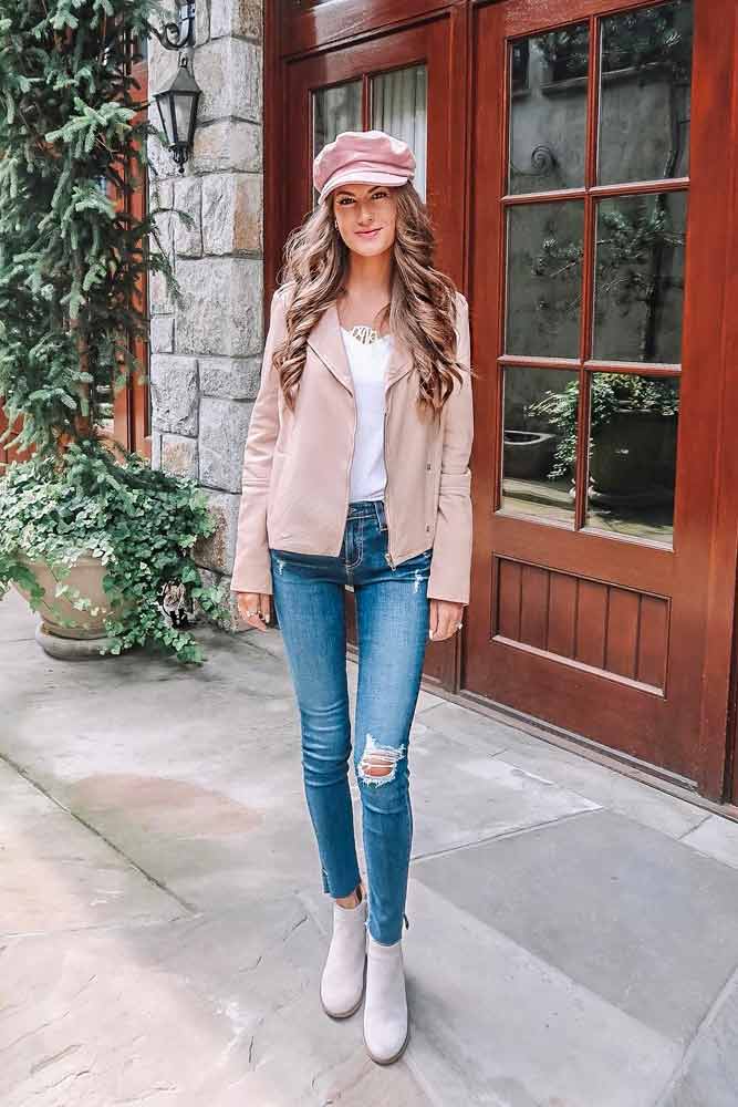 A Cute Pastel Color Leather Jacket #peachjacket #pasteljacket