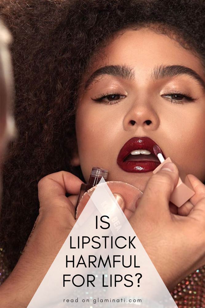 Is Lipstick Harmful For Lips? #burgundylipstick