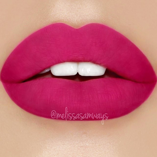 Hot Pink Lipstick Shade For Girls With Dark Hair #hotpink #darkhair