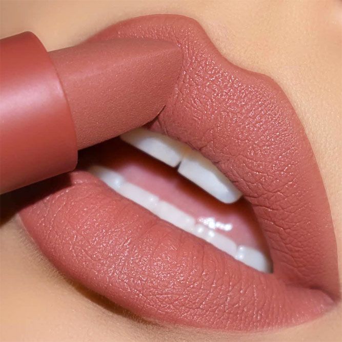 Nude Lipstick Shade For Brunettes #nudelips