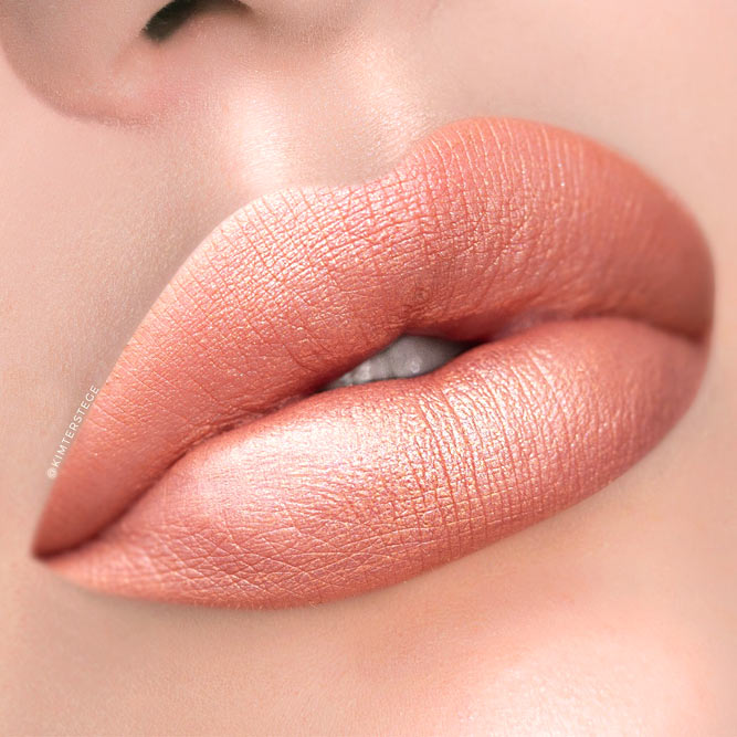 Lipstick Shades For Average Lips #averagelips #peachmetallic