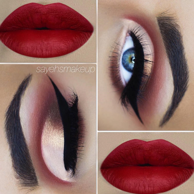 Classic Red Lipstick Shade For Blue Eyes #redlipstick #blueeyes