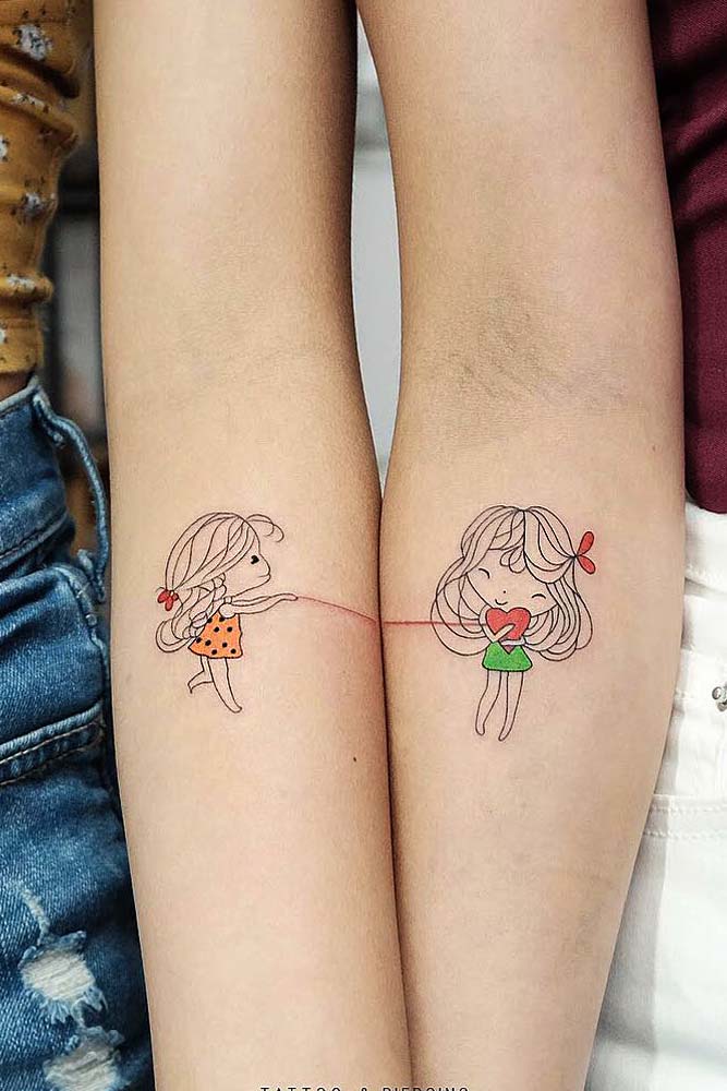 32 Inspiring Sister Tattoo Design Ideas