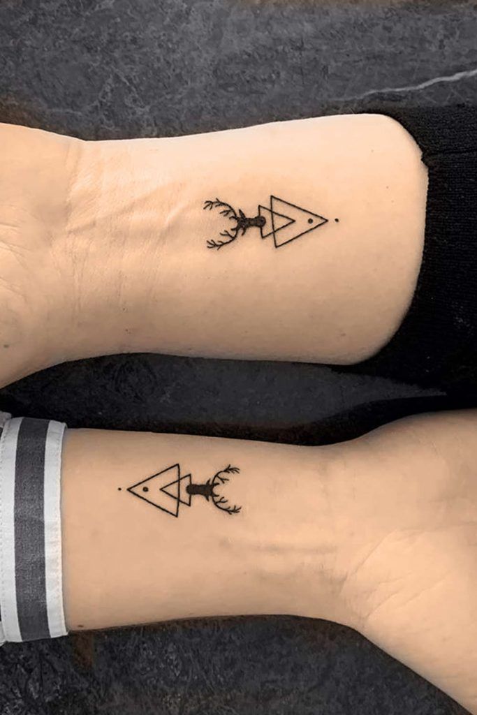 Geometric Tattoos With Deer