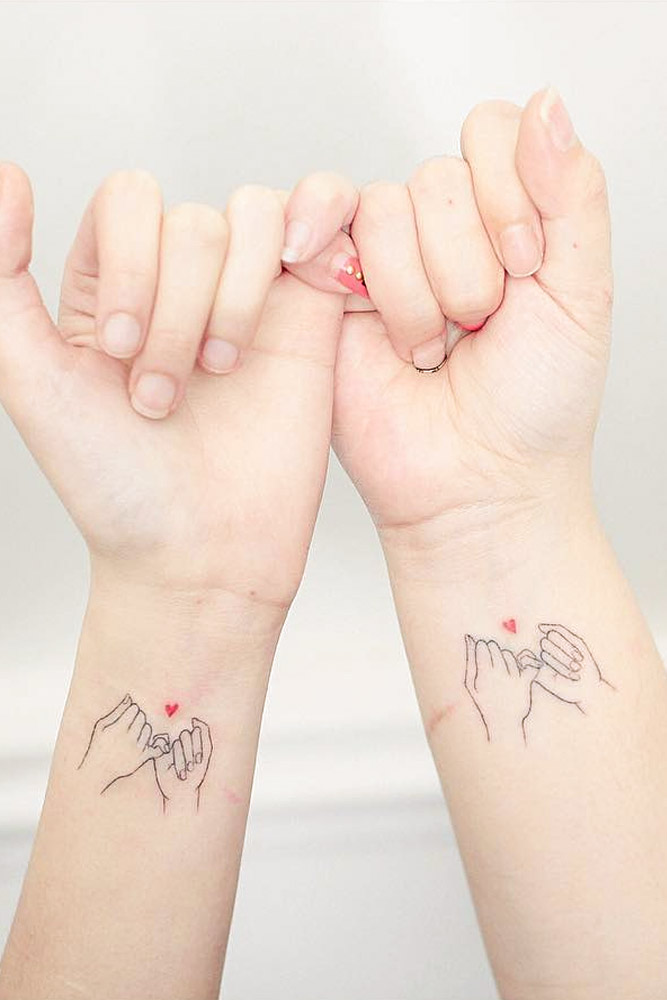Cute Tattoo Idea For Sisters #wristtattoo