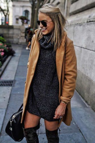 Sweater Dresses With Belt