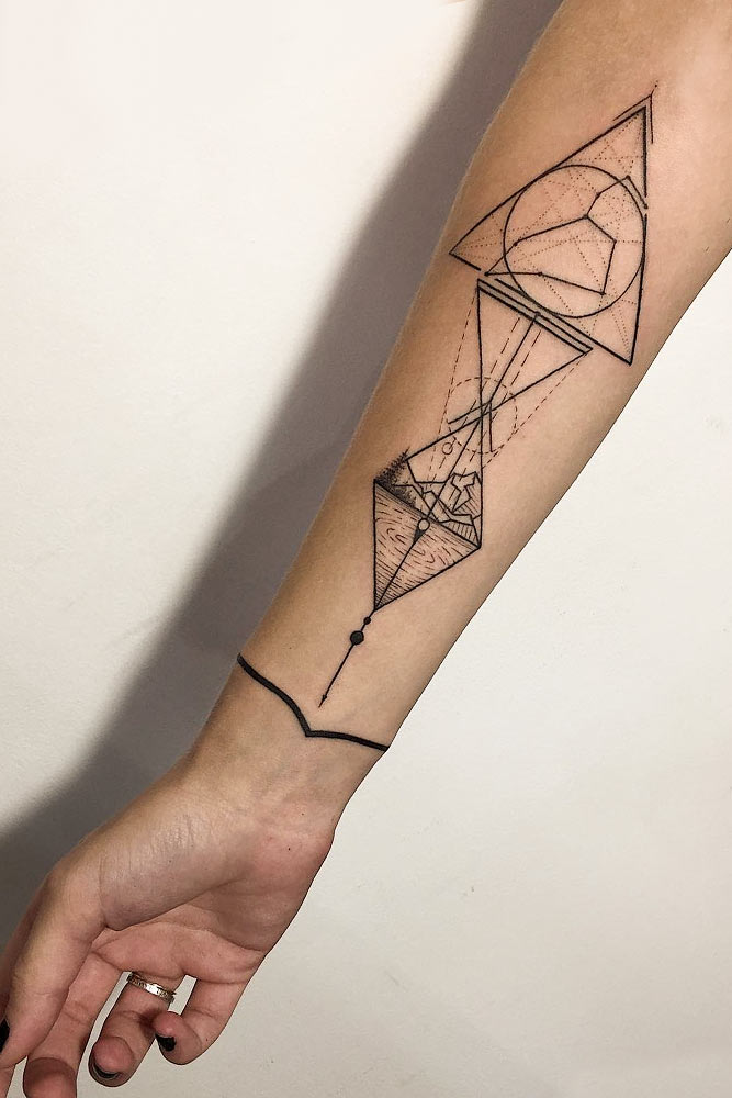 Geometric Style Tattoo #geometrictattoo #armtattoo