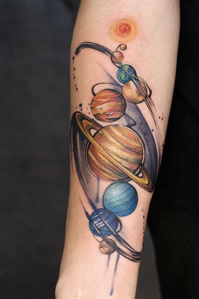 milky way solar system tattoo