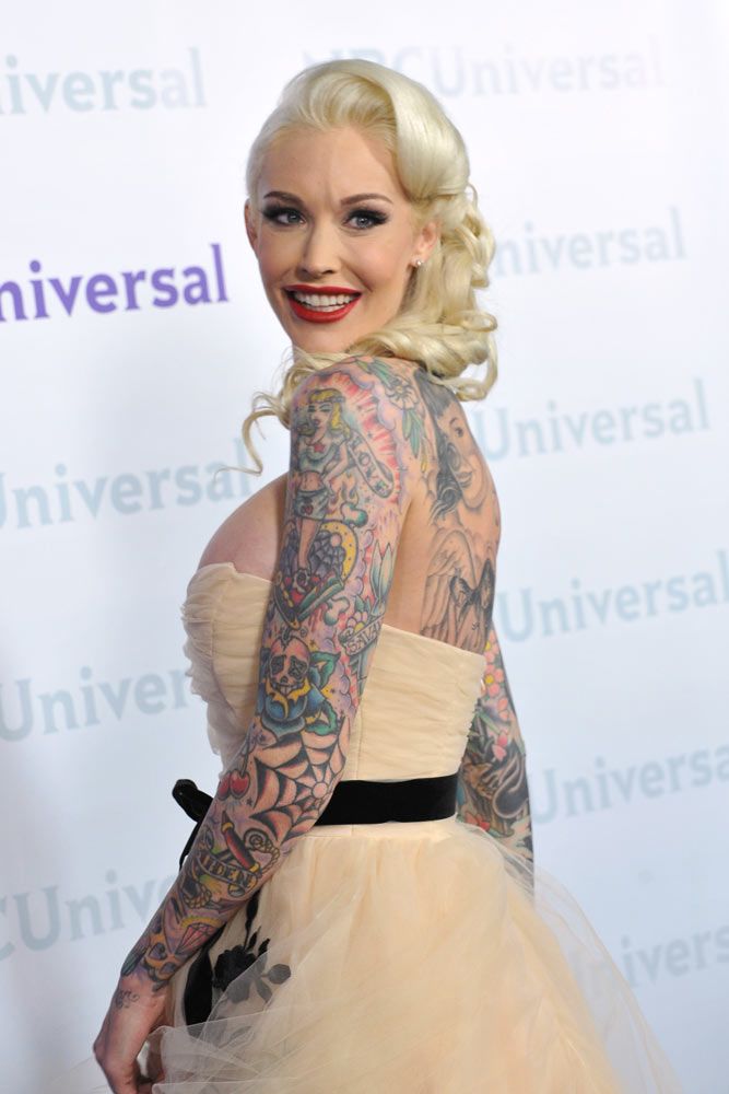 Sabina Kelly With Full Sleeve Tattoo #sabinakelly #celebrity #celebritytattoo