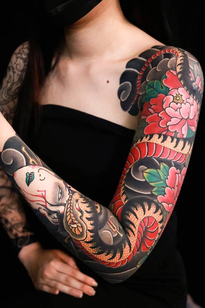 Japanese Tattoo Style #japanesetattoo #fullsleevetattoo