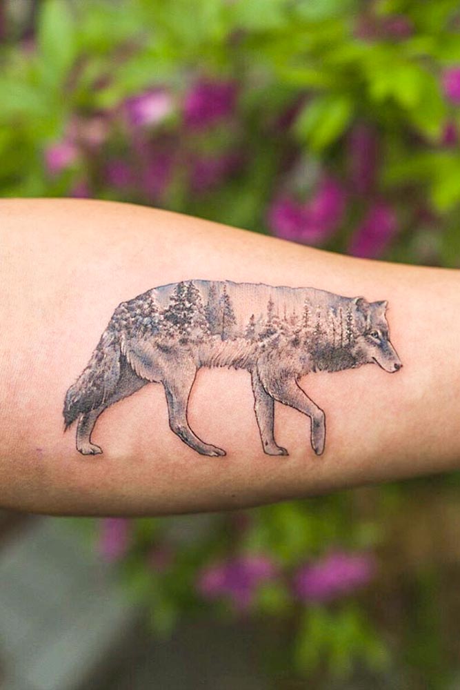 Wolf Tattoo Design With Deep Wild Soul Meaning #armtattoo