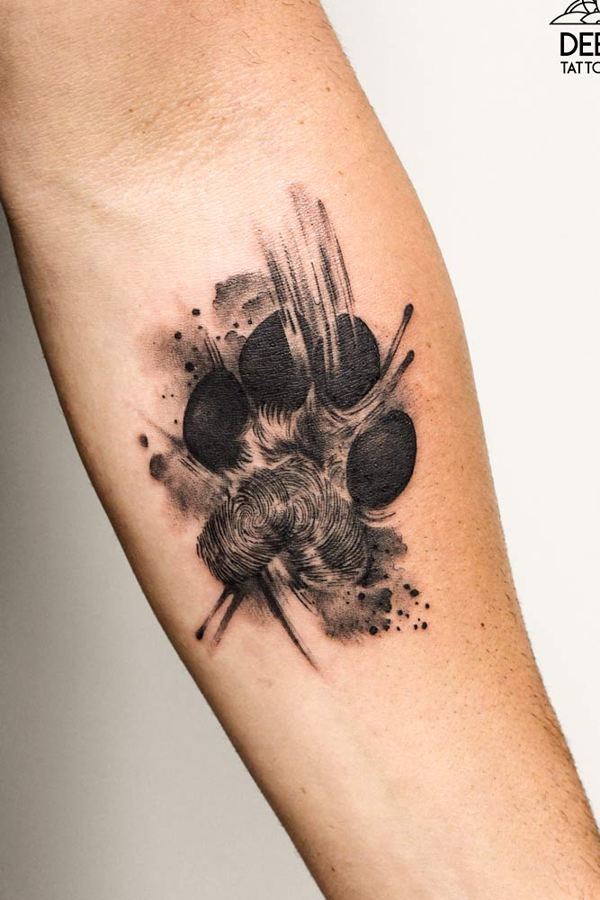 Wolf Paw Tattoo Idea #pawtattoo