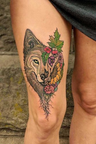 Wolf Tattoo: History And Meaning #legtattoo #skulltattoo