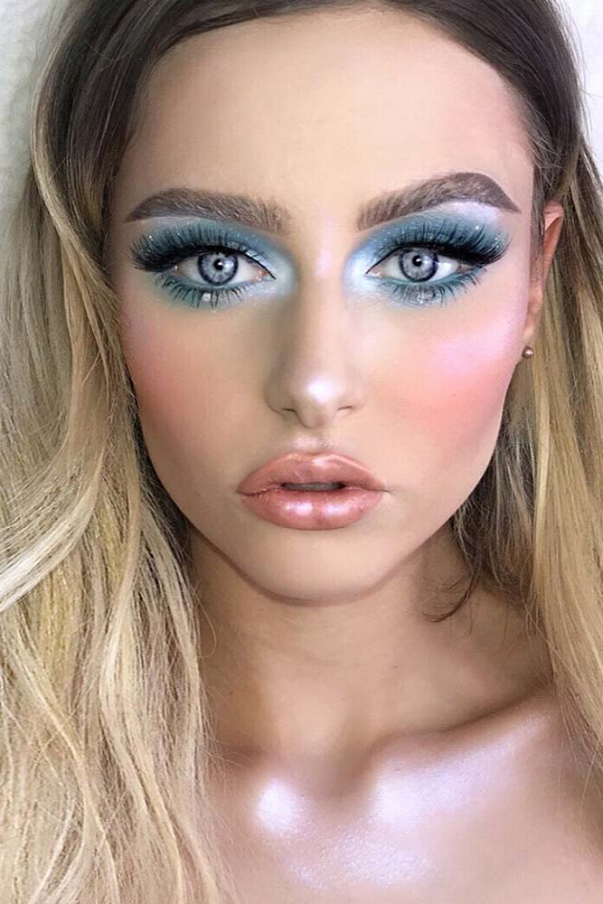 Blue Smokey With Pink Blush #bodygloth