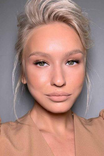 Nude Makeup With Matte Lipstick #nudemakeup