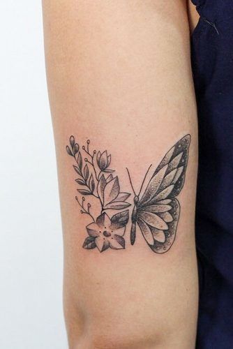 Download Meaningful 3d Butterfly And Flower Tattoo Designs