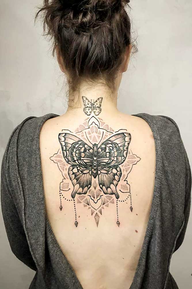 Butterfly Tattoo Design For Back #backtattoo