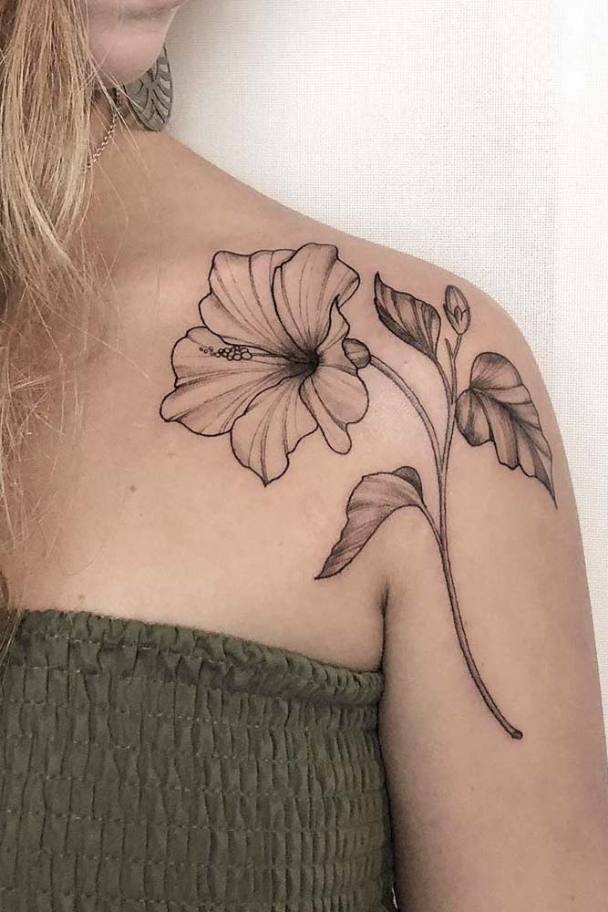 Flor de hibisco #hibiscusflowertattoo