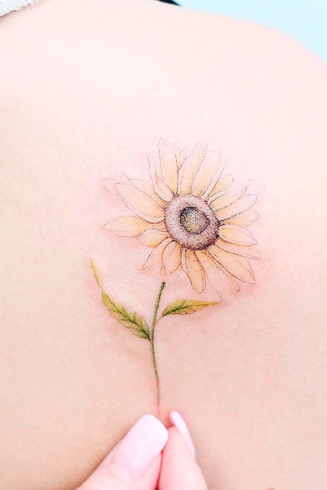 Tatuagem de girassol #sunflowertattoo