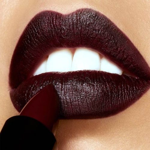 Burgundy Shade For Goth Makeup #burgundylipstick 