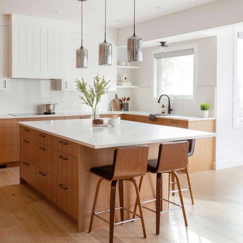 Kitchen Island Basic And Practical Ways To Introduce It Into Your Kitchen   Kitchen Island Chairs Marble Wooden 500x500 