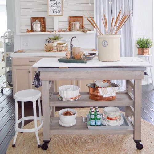 Rolling Kitchen Island Cart #smallkitchenisland #portable