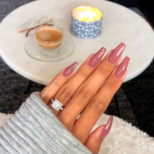 Style And Elegance: What Color Is Mauve #coffinnails #simplenails