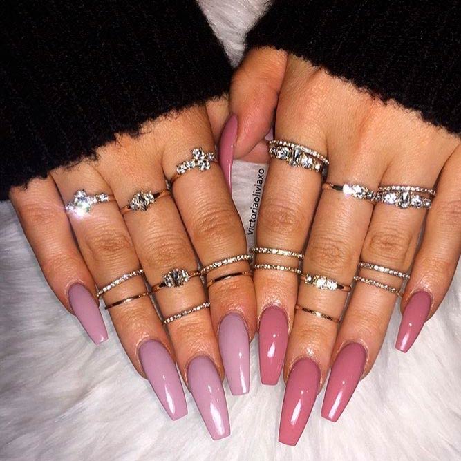 Two Mauve Shades Combo #simplenails #easynails