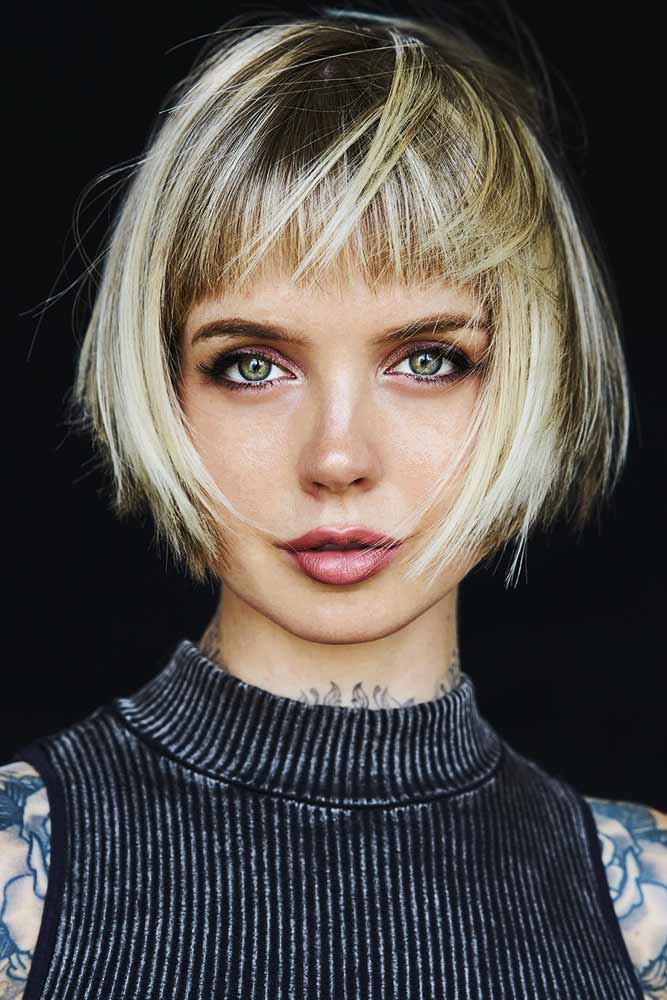 Short Bob Hairstyles With Bangs Pinterest