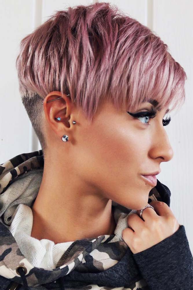 Undercut Pixie With Choppy Layers #shorthair #pixie #bangs #layeredhair