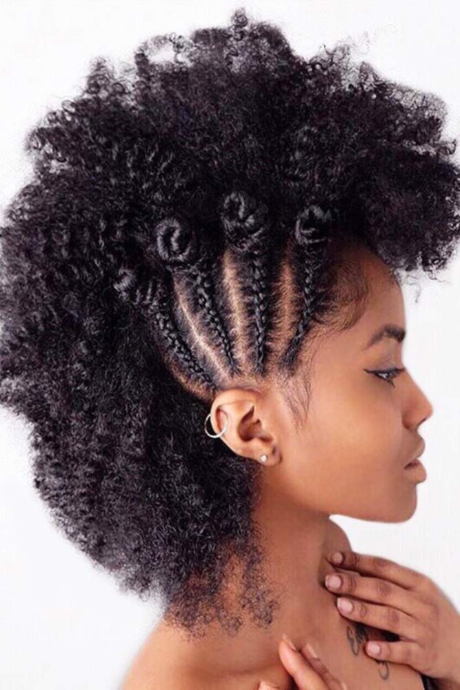 Cornrow Braids #braids #curlyhair #mohawk