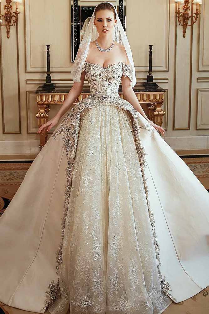 Princess Wedding Gown With Double Skirt #weddinggown #doubleskirt