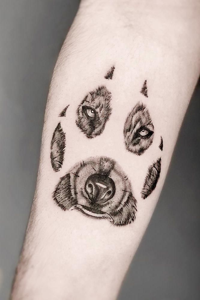 Wolf Paw Tattoo Idea #wolfpawtattoo #pawtattoo