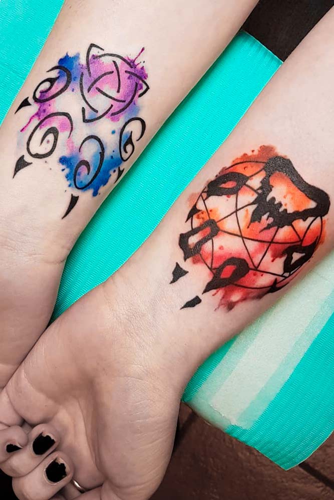 GVDTYKJF Tattoos Sticker Tribal Watercolor Moon Wolf Butterfly Cat Paw Claw  Wotattoos Sticker Kids Watercolor Tattoos Feet Arm Girl Gtl097 Buy Online  at Best Price in UAE  Amazonae