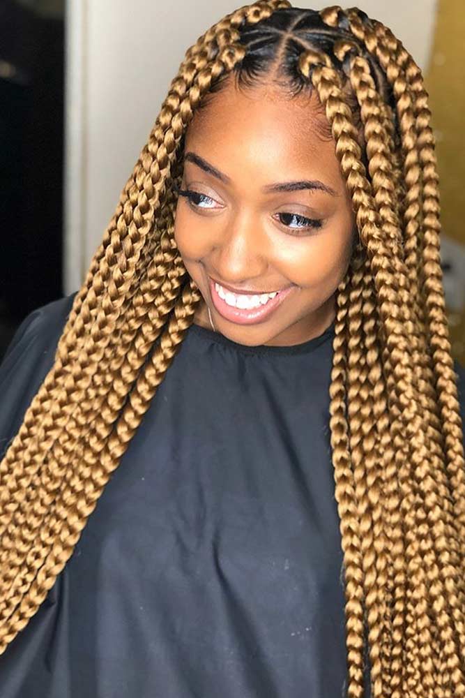 Gold Box Braids #braids