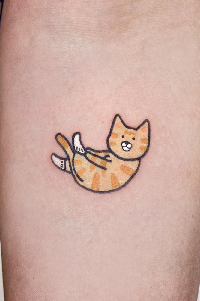 Is it possible to cover up just the body of this cat tattoo  rtattooadvice