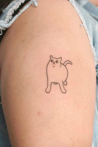 Simple Cat Tattoos #simpletattoo