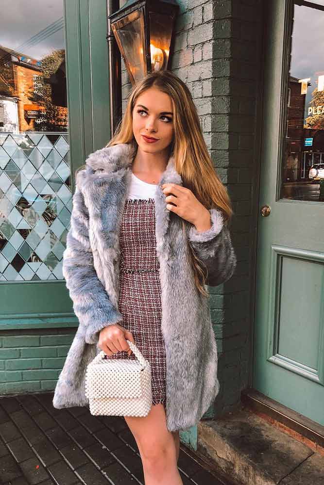 Classic Fall Style: Sweater Dress + Faux Fur coat - Thatcorporatechic