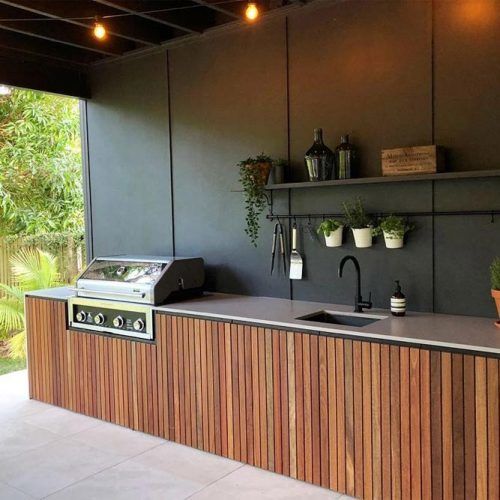 Simple Wooden Kitchen With A Sink #minimalistickitchen #sink