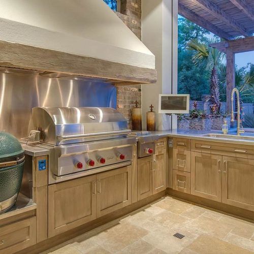 Modern Kitchen With Grill And Sink #modernkitchen #cabinets